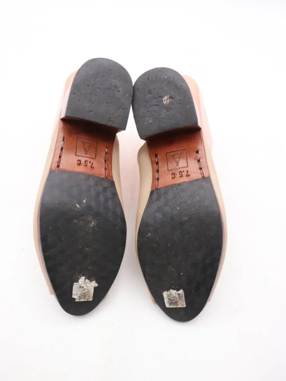 Adelante Mules Women's Size 7.5 Brown Leather Casual Slip On Block Heel  +++ P